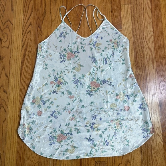 BARBIZON Vintage Sleeveless Strappy Floral Botanical Slip Nightgown Chemise - Picture 6 of 16
